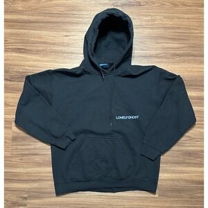 LONELY GHOST I Love You Say It Back Black Hoodie Sweatshirt Graphic Men Size M